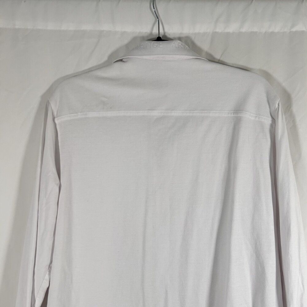 Armani Exchange Shirt Men's Large White Long Sleeve Button Up Regular Cotton - Picture 9 of 12